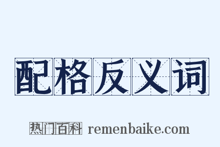 配格反义词是什么意思的图片